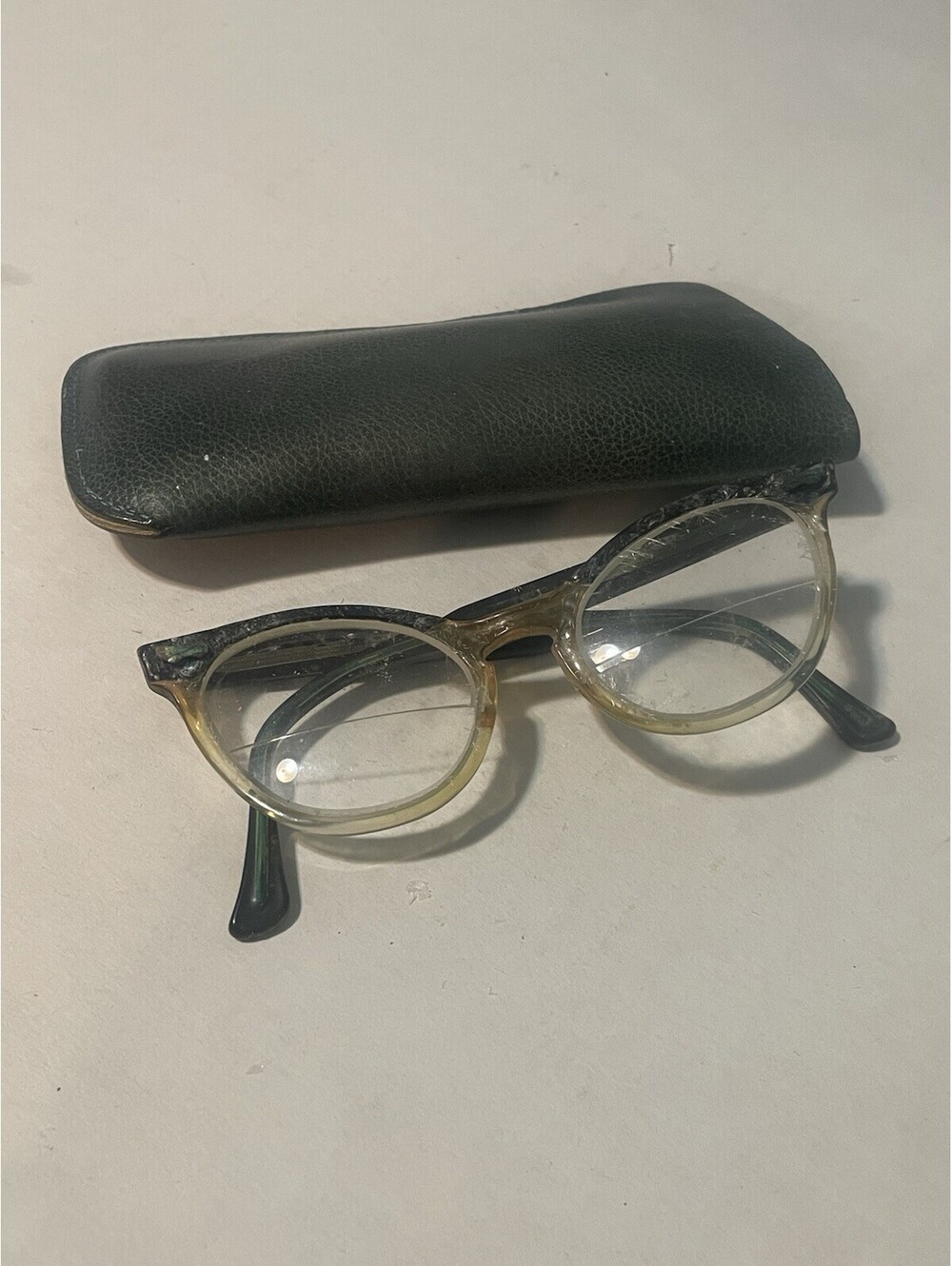 1940s 1950s Vintage Cats Eyes Glasses  Two Pairs X2 Maybe Bakerlite?
